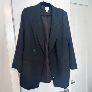 H&M Women's Elegant Black Blazer Dress